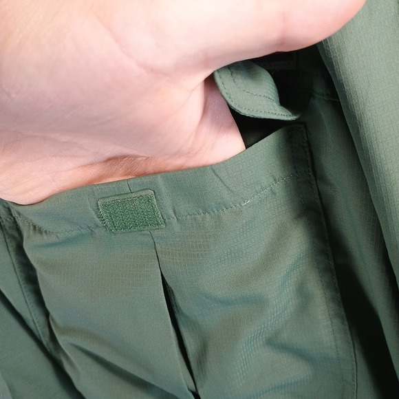 Swiss Alps Fishing Shirt Mens 2XL Green Vented Pockets Short Sleeve Lightweight - Picture 5 of 13